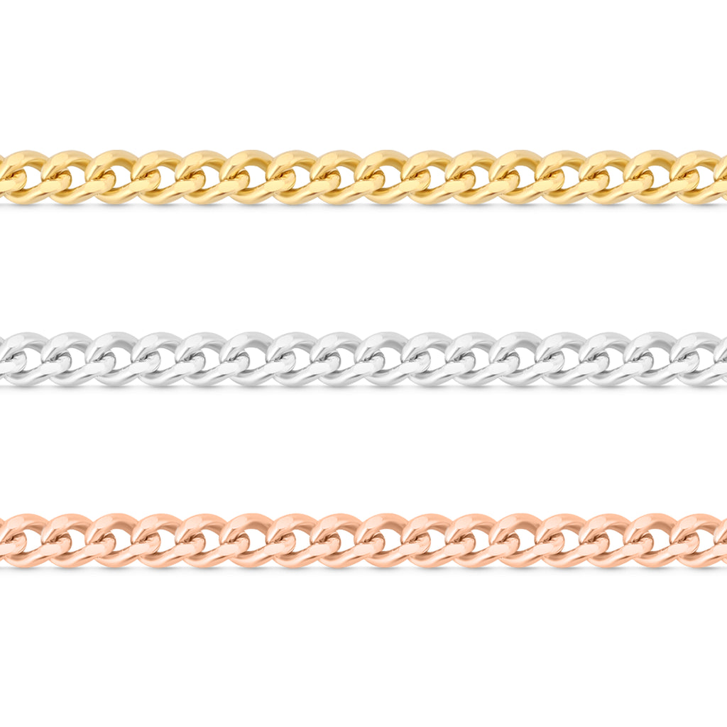 1.2mm Diamond Cut Curb 14K Solid Gold Permanent Jewelry Chain - By the Inch  / PMJ0011