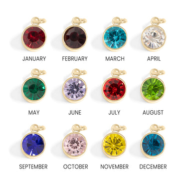 Round Birthstone Charm months