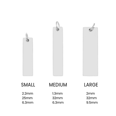Polished Stainless Steel Vertical Bar Pendant