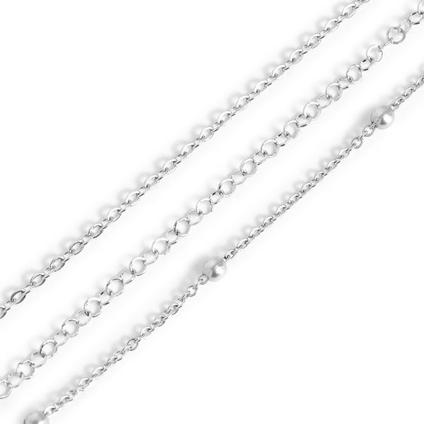 Permanent Jewelry Stainless Steel Chain Starter Kit - 3 Chain Style Pack