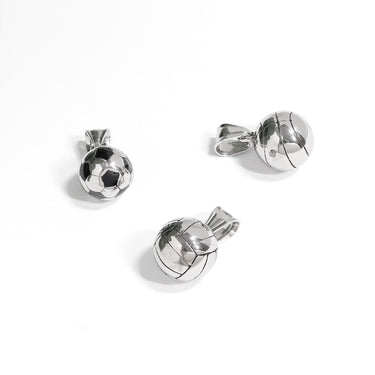 18K Gold Stainless Steel 3D Volleyball Charm