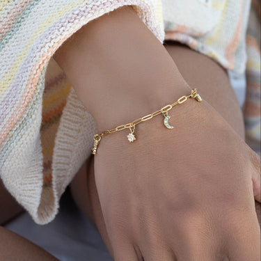 Moon & Star Charm Bracelet