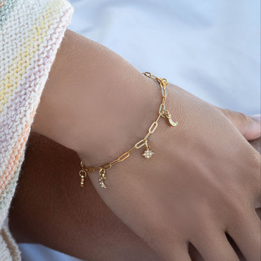 Moon & Star Charm Bracelet