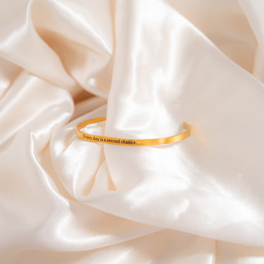 18K Gold PVD Every day is a second chance