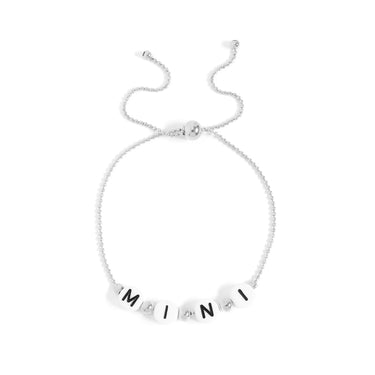 18K gold PVD Stainless Steel Beaded "Mini" Adjustable Bracelet