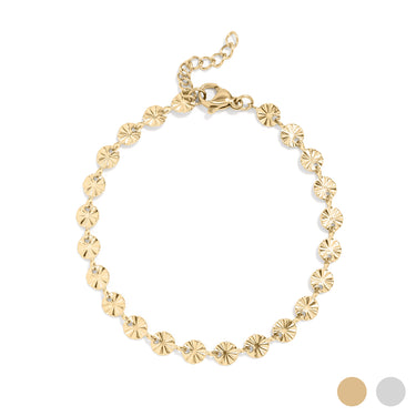 Stainless Steel Sunburst Bracelet