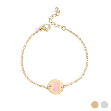 Breast Cancer Charm Bracelet