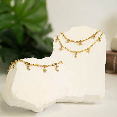 Moon & Star Charm Bracelet