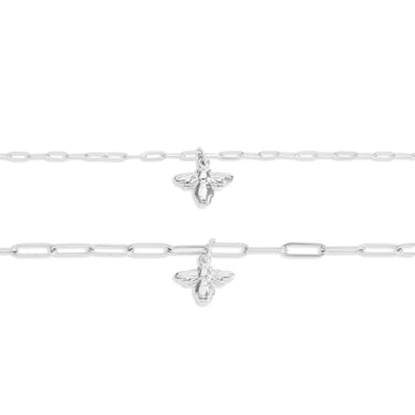 Stainless Steel Mommy and Mee Bee Necklace Set