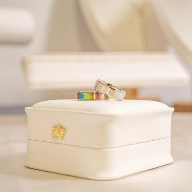 Stainless Steel Rainbow Center Polished Edge Ring