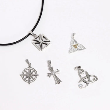 Black Leather Cord Necklace With Stainless Steel Twist Open Clasp