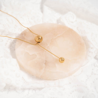 Snake Chain Ball Pendant Necklace Lifestyle