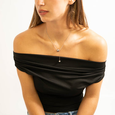 Snake Chain Ball Pendant Necklace Lifestyle