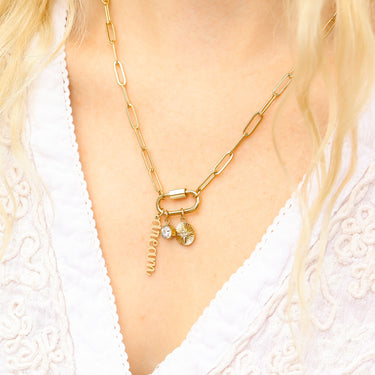 Carabiner Dream Charm Paperclip Necklace Lifestyle