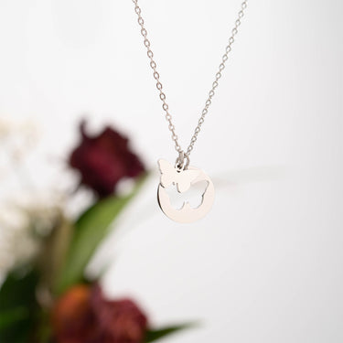 Butterfly Cutout Necklace Lifestyle