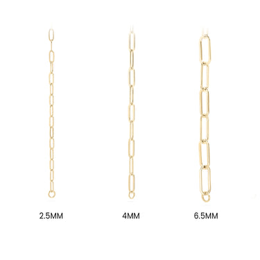 18K Gold PVD Paperclip Connector Chain Necklace