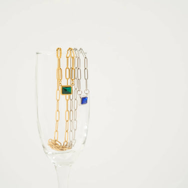 18K Gold PVD Paperclip Connector Chain Necklace