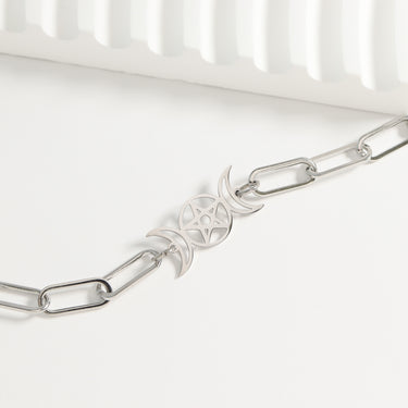 Stainless Steel Paperclip Connector Chain Necklace