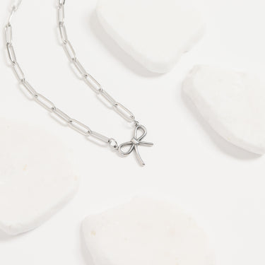 Stainless Steel Paperclip Connector Chain Necklace