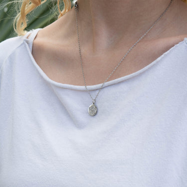 Stone Bee Pendant Necklace