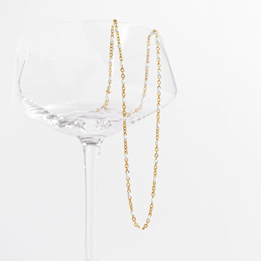 Confetti White Chain Necklace