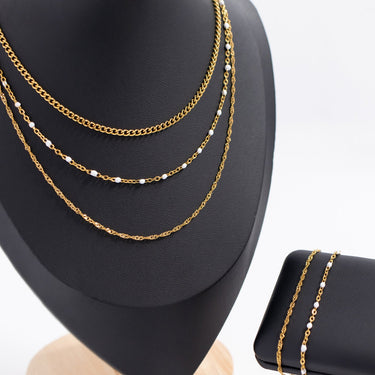 Confetti White Chain Necklace