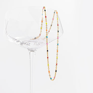 Confetti White Chain Necklace