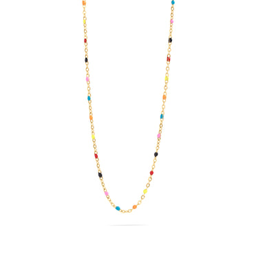Multi Confetti Chain Necklace