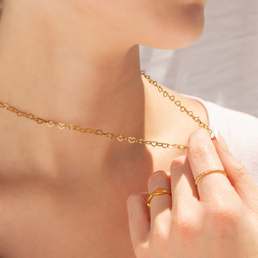 Heart Link Chain Necklace