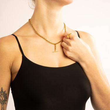 Gold Tbar Necklace