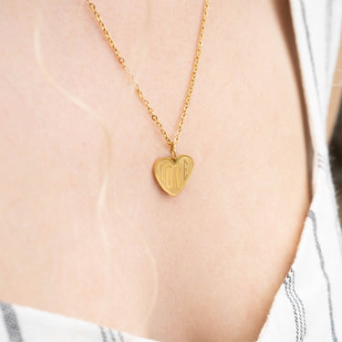 18K Gold PVD Stainless Steel Heart love Charm