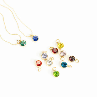 Round Birthstone Charm