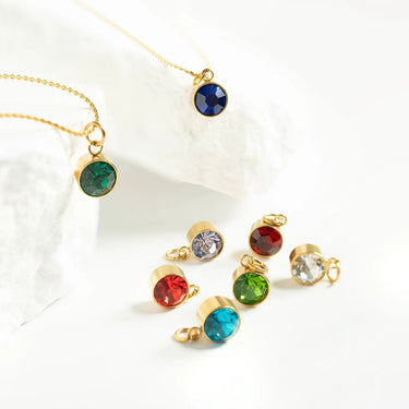 Round Birthstone Charms