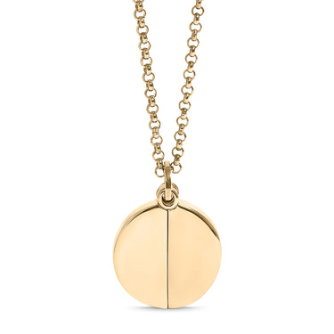 18K Gold PVD Blank Stainless Steel Heart Shaped Hidden Message Necklace
