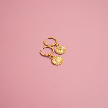 Sunburst Heart Huggie Earring Lifestyle