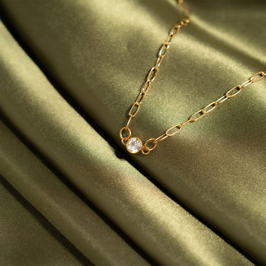 18K Gold PVD Stainless Steel Birthstone Connector Charm