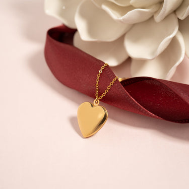 Gold Heart Locket on a chain