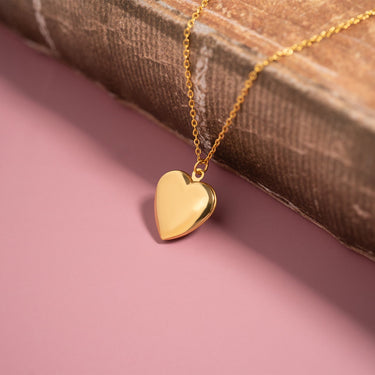 Gold Heart Locket on a chain