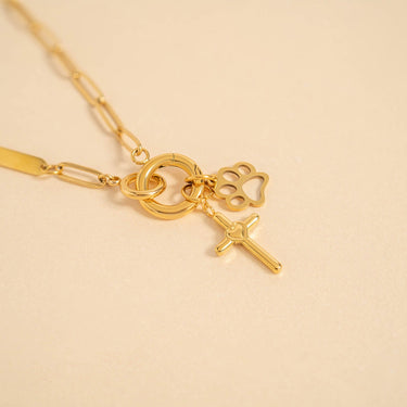 Cross with Heart Charm