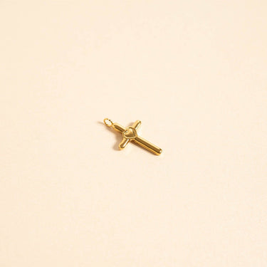 Cross with Heart Charm
