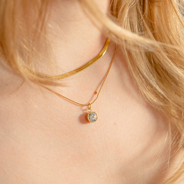 Round Birthstone Charm