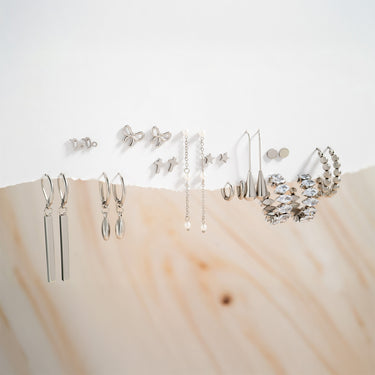 Steel Round Stud Earrings Lifestyle