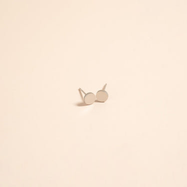 Steel Round Stud Earrings Lifestyle