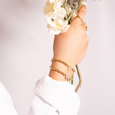 Butterfly Metal Beaded Stretch Bracelet Lifestyle