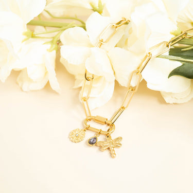 Stainless Steel Teardrop Birthstone Charm