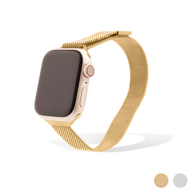 Gold Smart Watch Adjustable Mesh Band