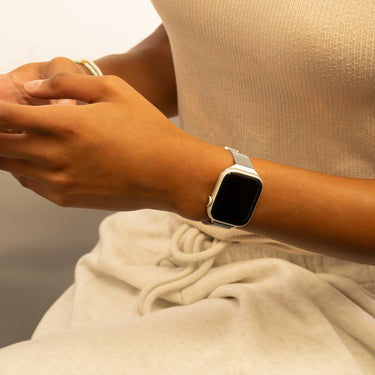 Silver Smart Watch Adjustable Mesh Band