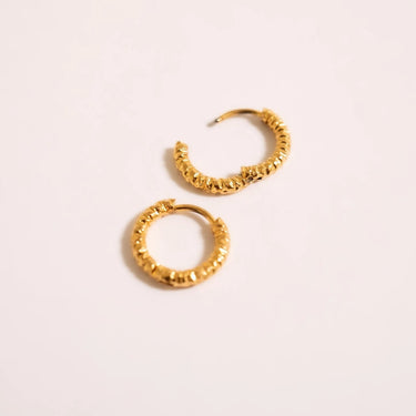 Textured Huggie Hoop Earrings