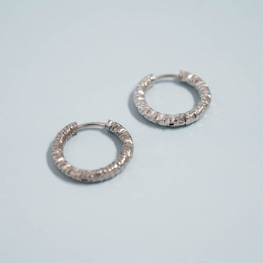 Textured Huggie Hoop Earrings