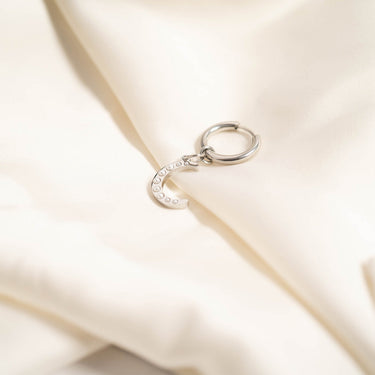18K Gold PVD Stainless Steel Pearl Moon Charm